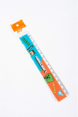 Лінійка 15 см, пластикова, "Minecraft"